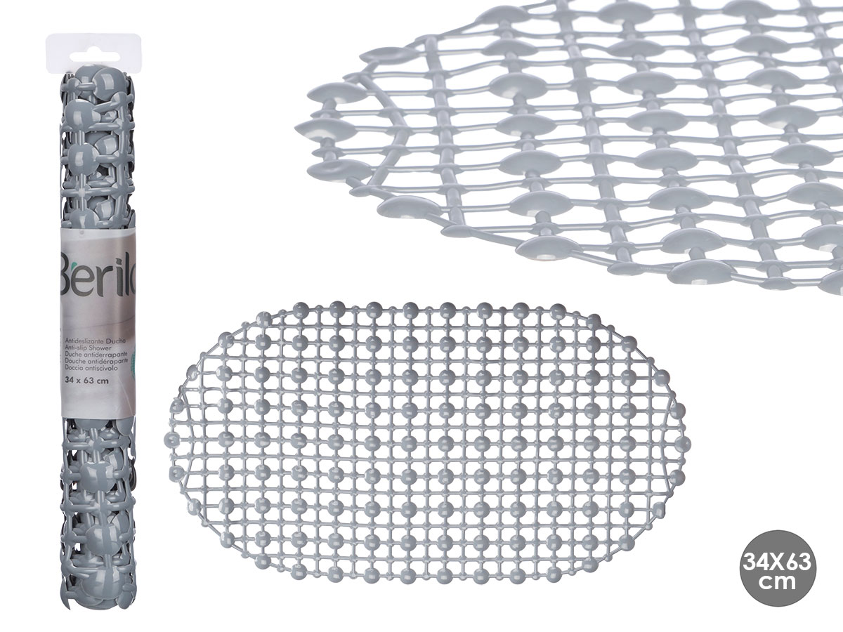 Antideslizante ducha gris 34x63cm