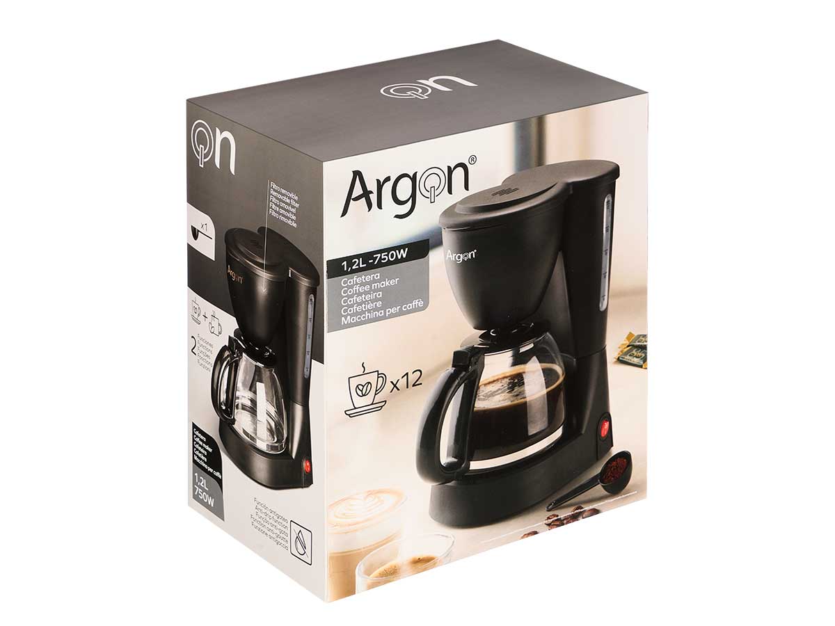 Cafetera vaso filtro 12 tazas 750w 1,2l - Imagen 2