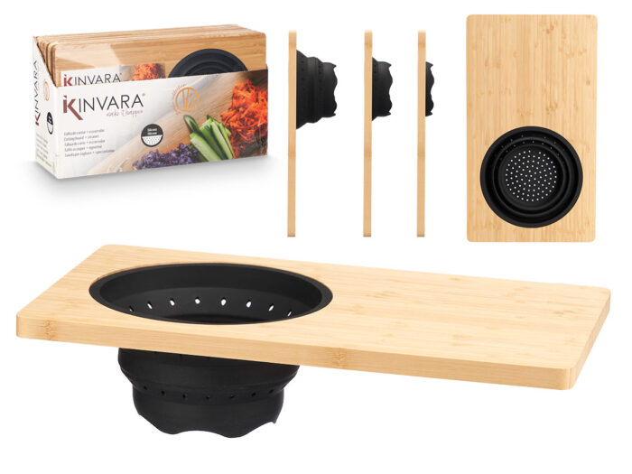 Tabla de corte con escurridor bambu