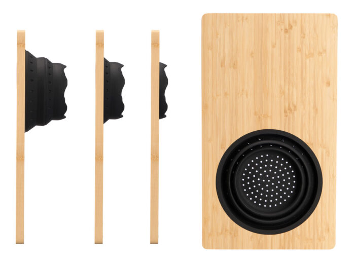 Tabla de corte con escurridor bambu - Imagen 4