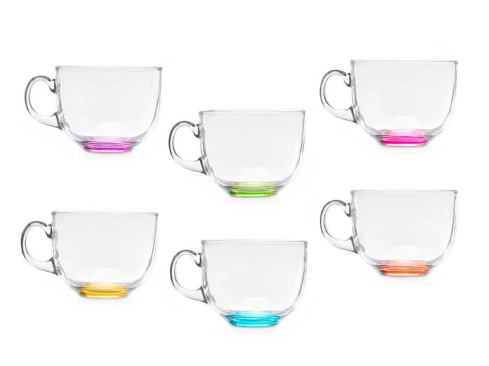 Tazon desayuno cristal jumbo base color sur 470ml - Imagen 2