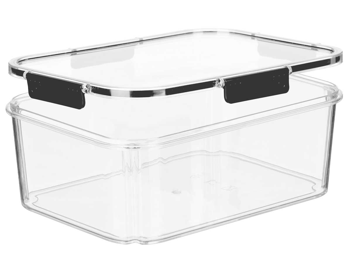 Fiambrera rectangular hermetica negra 650ml - Imagen 2