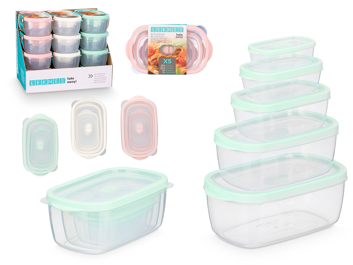Set5 fiambrera surt 3 col 200 400 800 1750 2800 ml