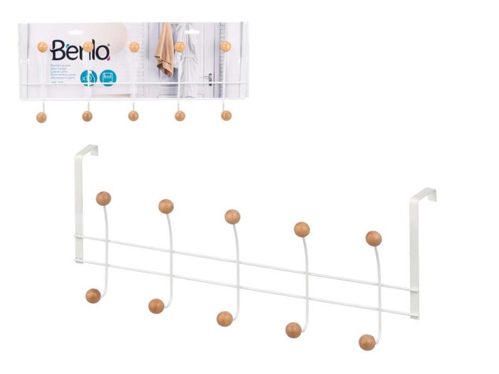 Percha 10 colgadores blanca