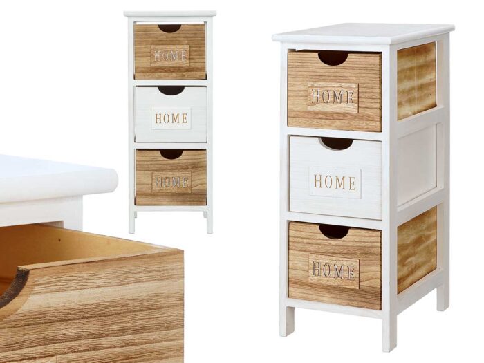 Mueble 3 cajones estrecho home