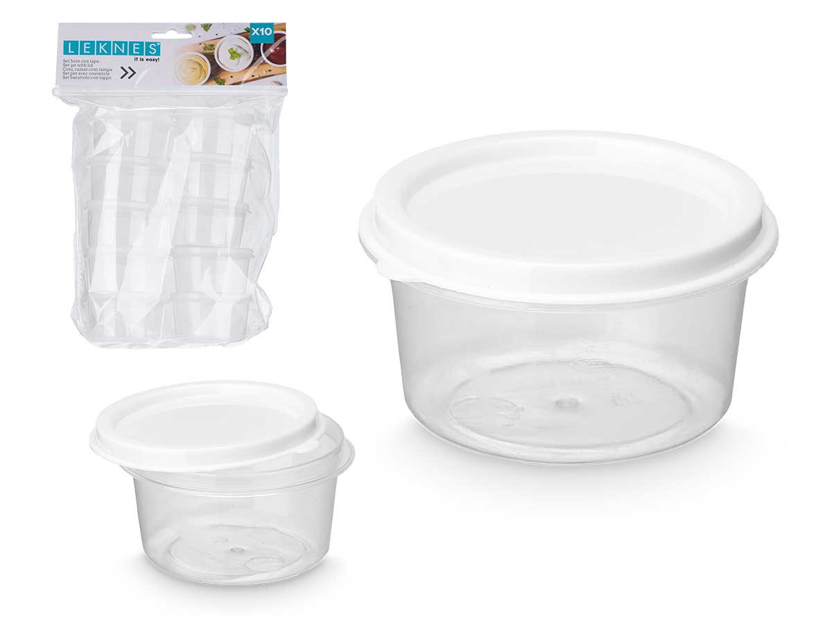 Set 10 bote redondo tapa 50ml