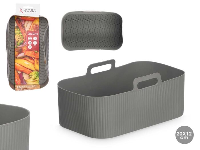 Molde rectangular freidora aire gris