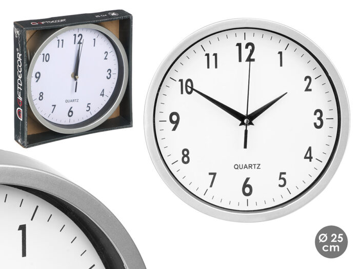 Reloj redondo gris