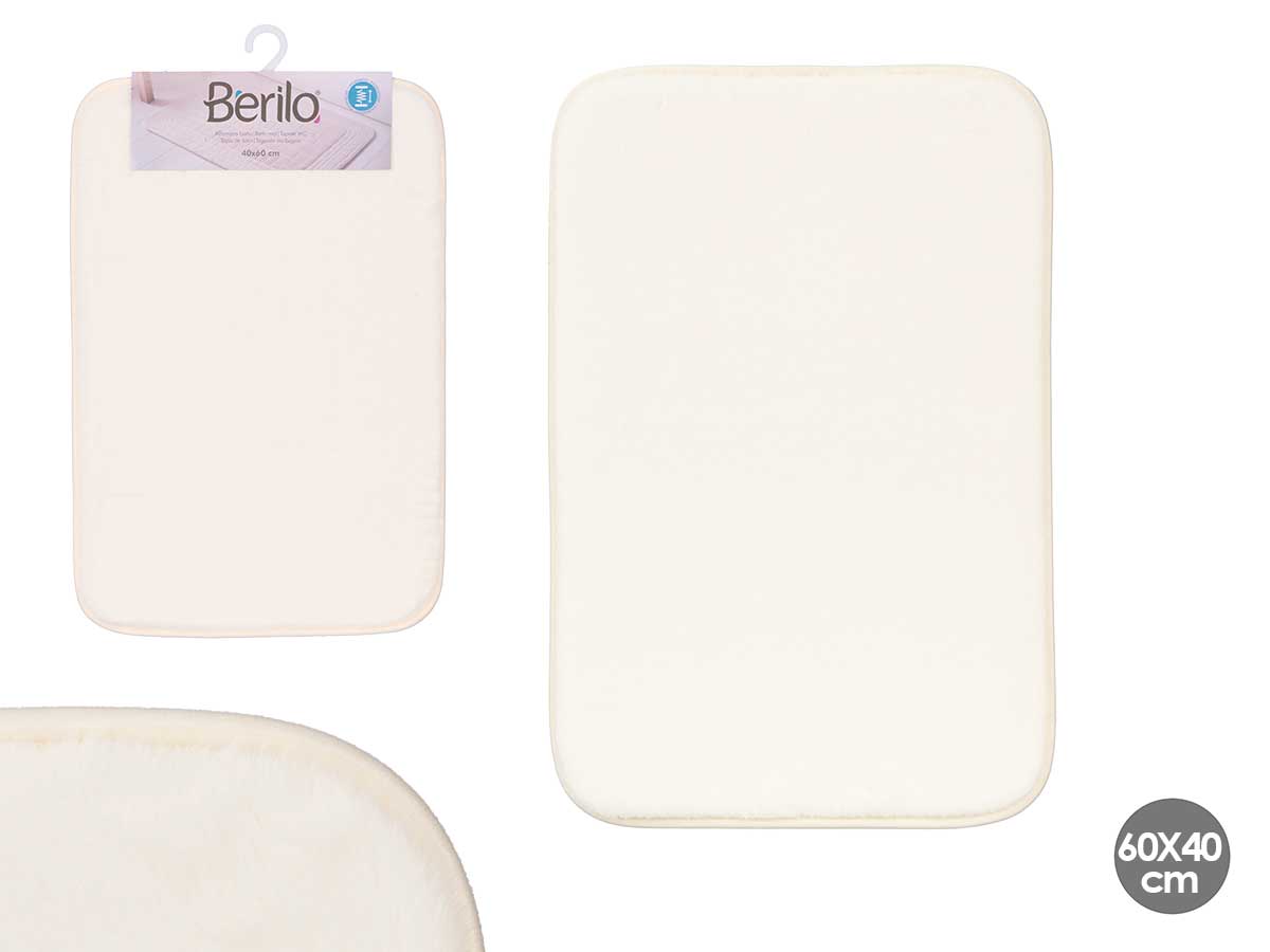 Alfombra baño viscoelastica blanco