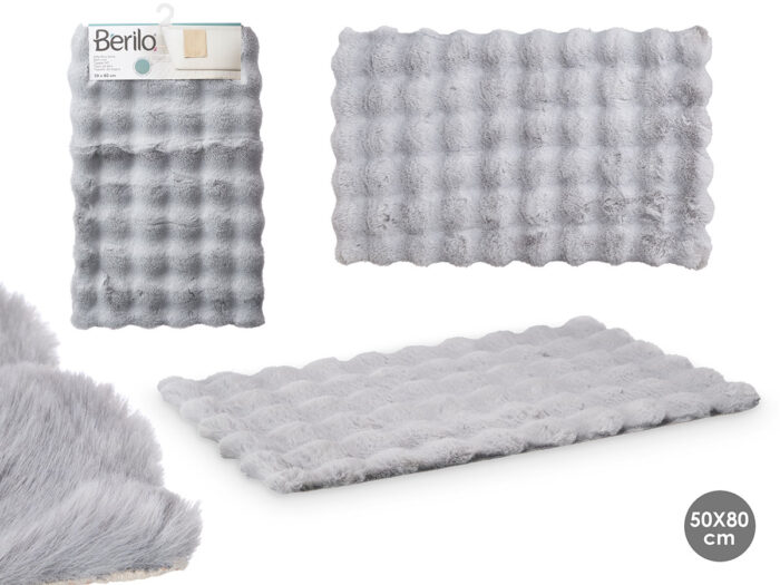 Alfombra baño gris
