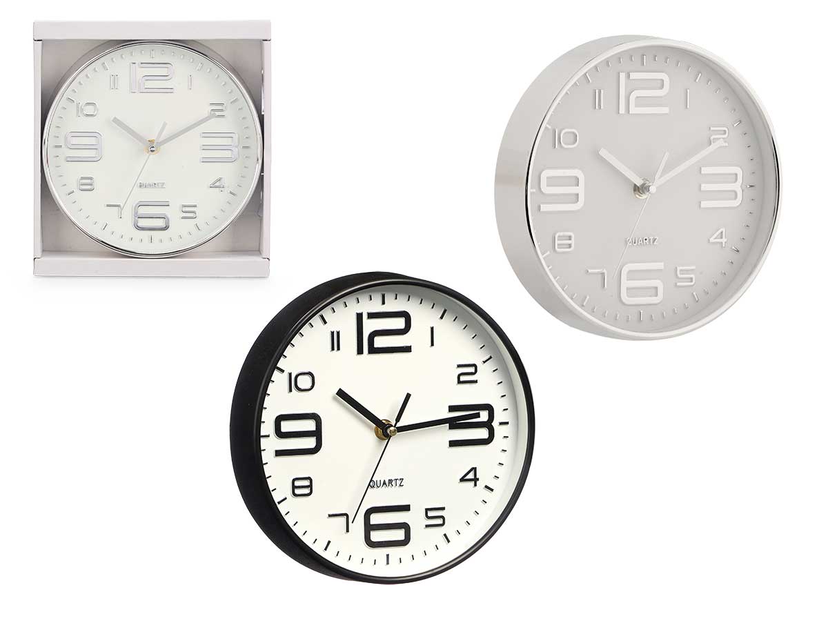 Reloj redondo 20 cm numeros grandes surt 2