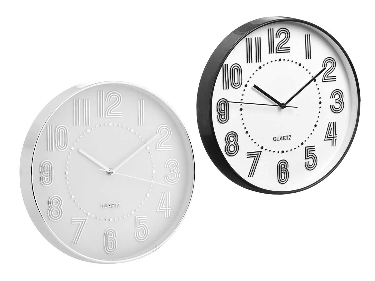 Reloj redondo 30 cm numeros rayas surt 2 - Imagen 2