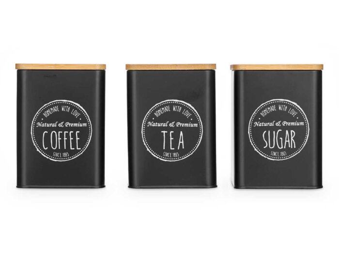 Tarro tapa bambu negro surt 3 - Imagen 2