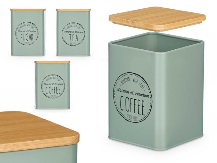Tarro tapa bambu verde menta surt 3