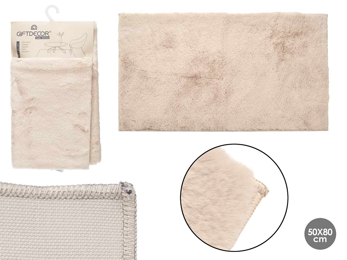Alfombra rabbit 50x80 cm beige claro