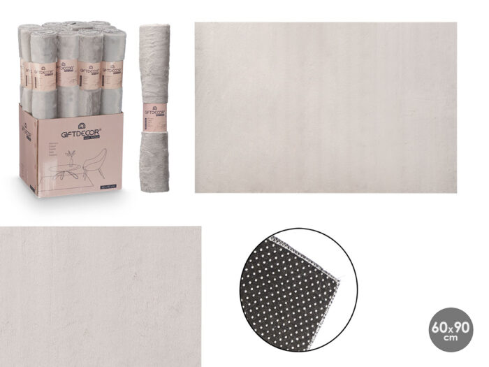 Alfombra soft gris claro 60x90cm