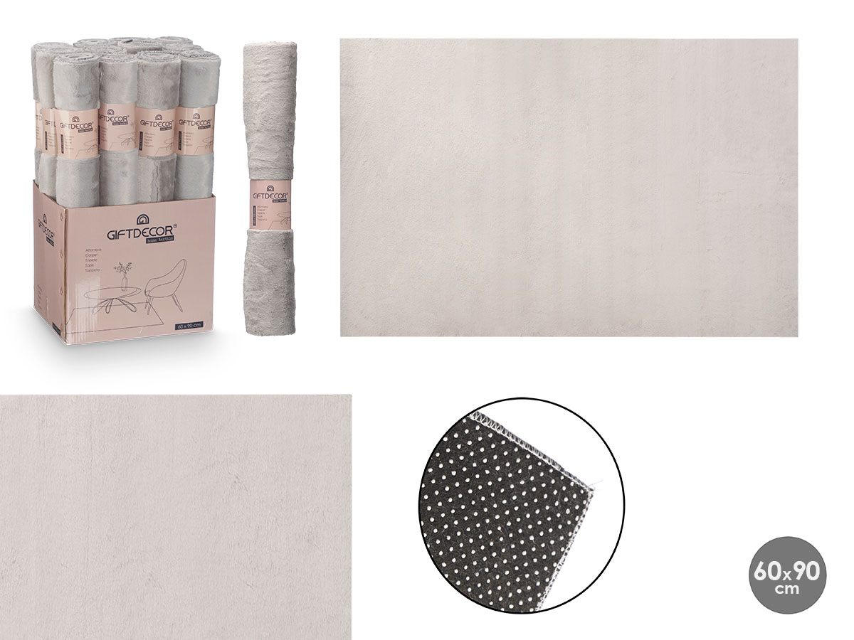 Alfombra soft gris claro 60x90cm