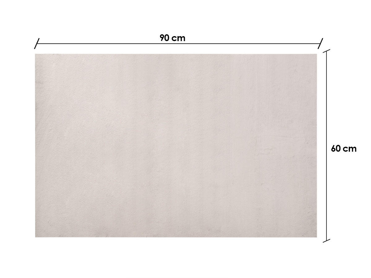 Alfombra soft gris claro 60x90cm - Imagen 2