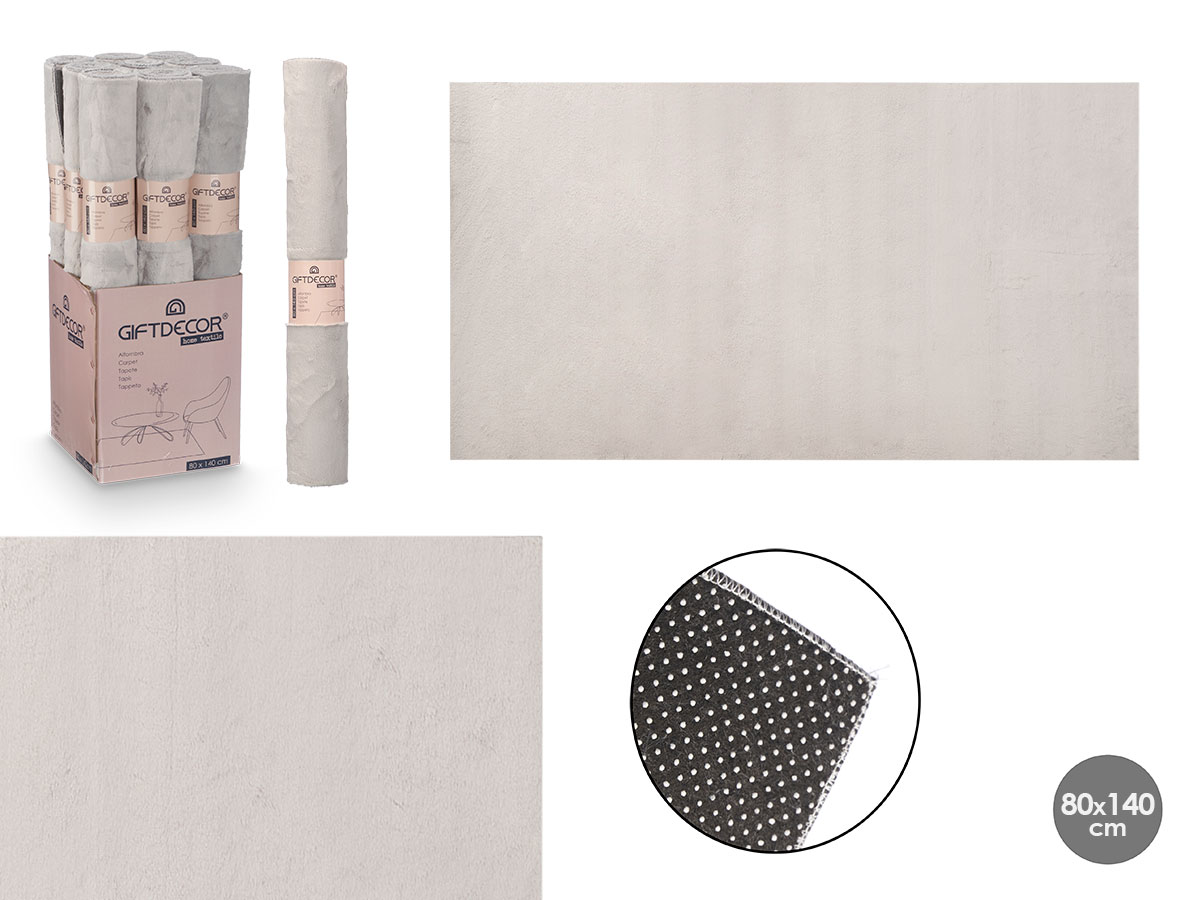 Alfombra soft gris claro 80x140cm