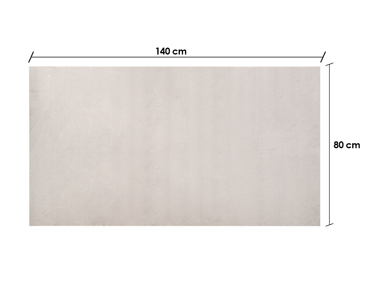 Alfombra soft gris claro 80x140cm - Imagen 2