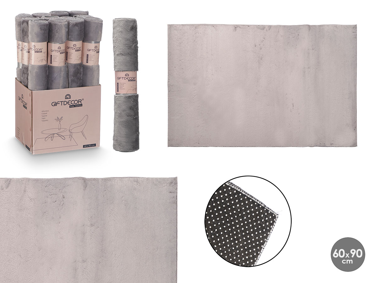 Alfombra soft gris oscuro 60x90cm