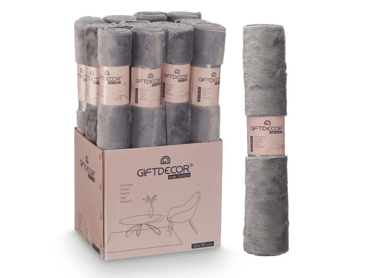Alfombra soft gris oscuro 60x90cm - Imagen 3