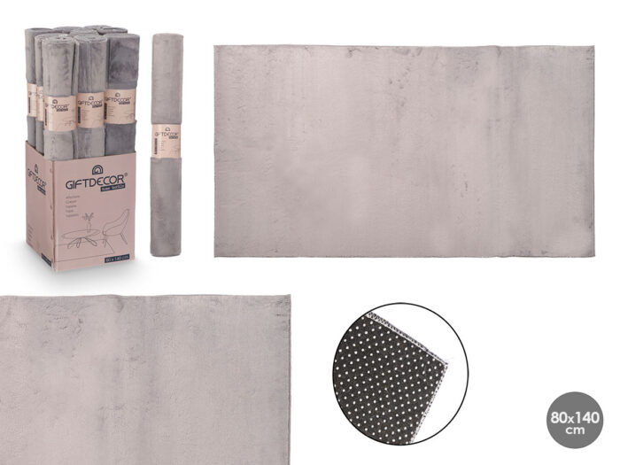 Alfombra soft gris oscuro 80x140cm