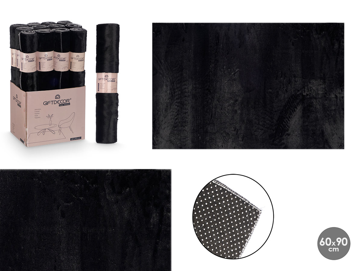Alfombra soft negro 60x90cm
