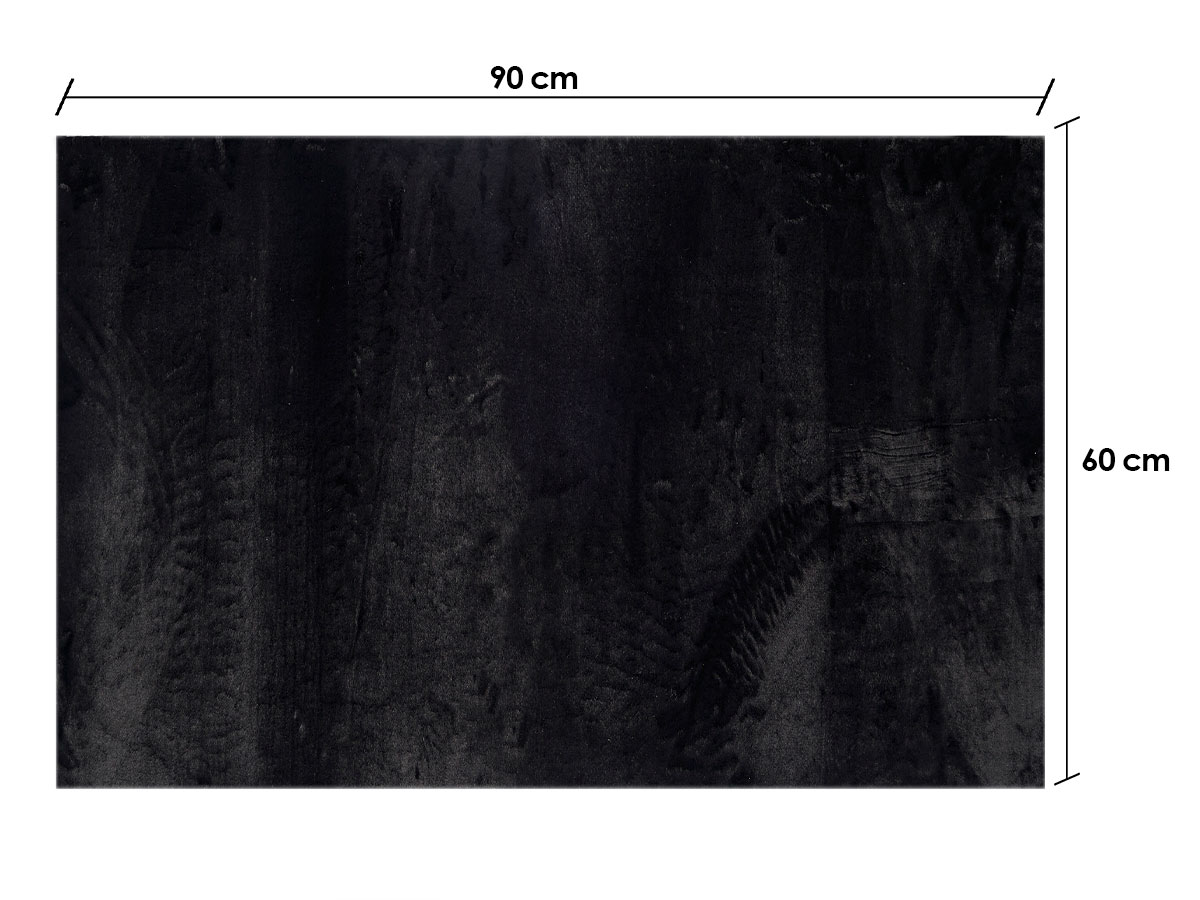 Alfombra soft negro 60x90cm - Imagen 2
