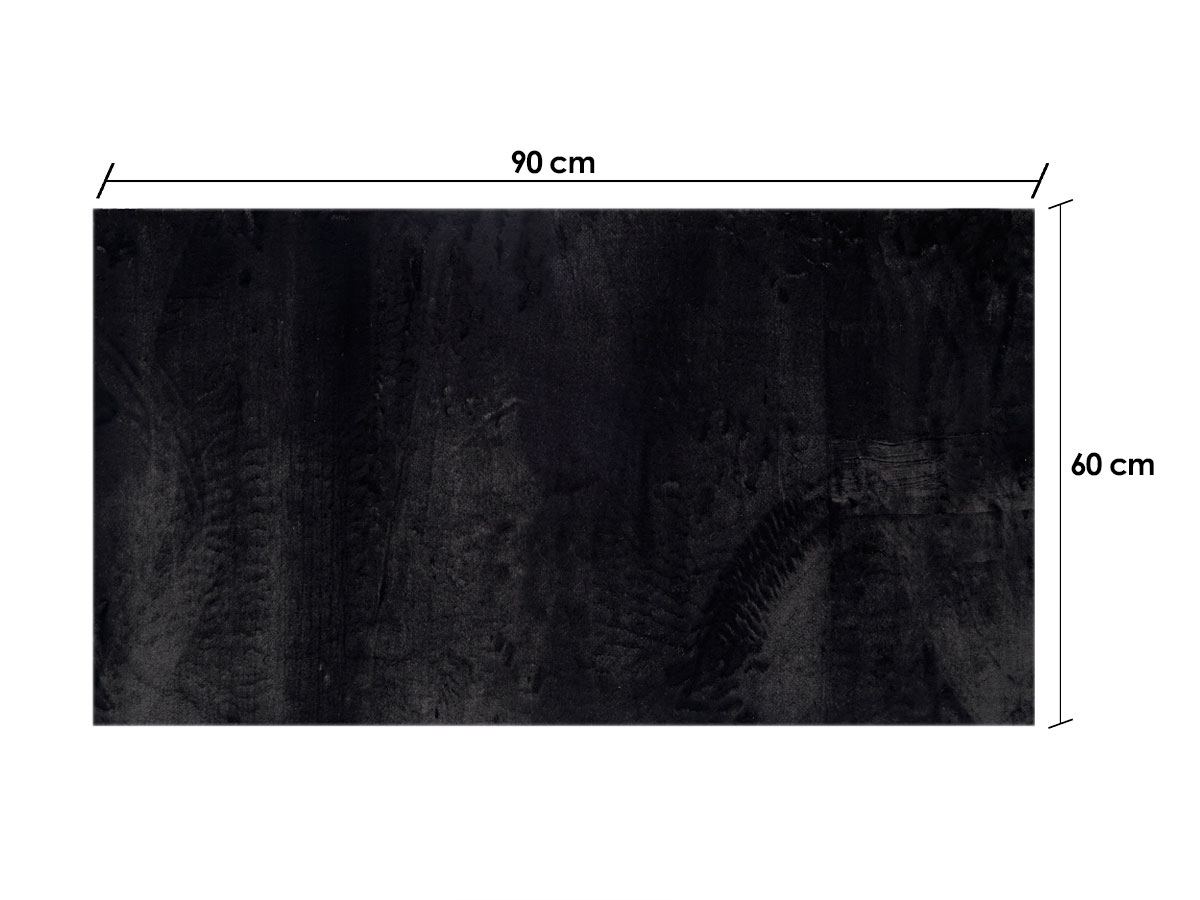 Alfombra soft negro 80x140cm - Imagen 2