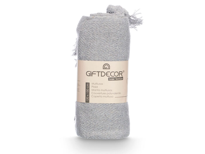 Multiusos pompon gris 120x150cm - Imagen 3