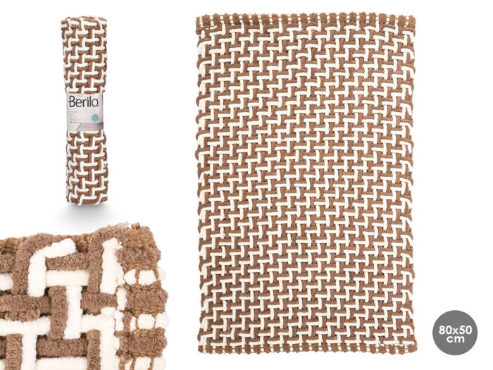 Alfombra baño marron 50x80cm