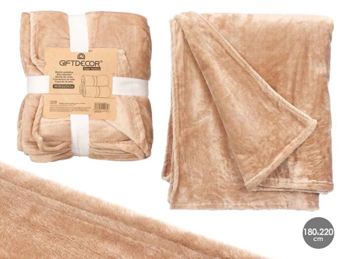 Manta sedalina beige 180x220cm