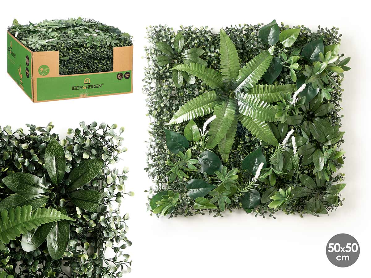 Jardin vertical hoja helecho 50x50cm