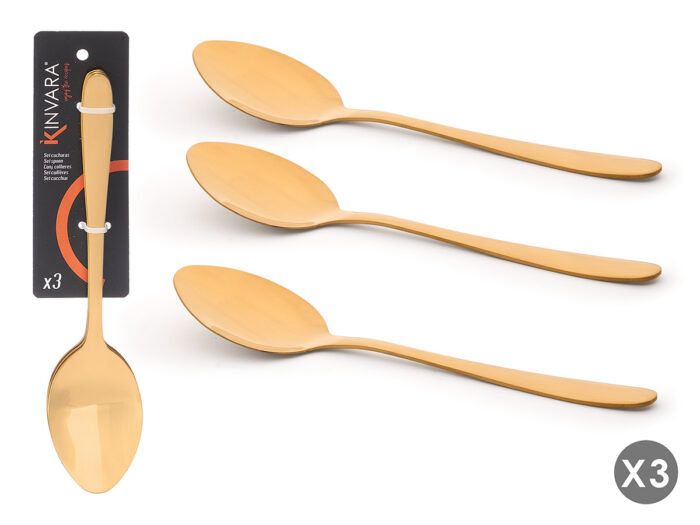 Set 3 cucharas doradas