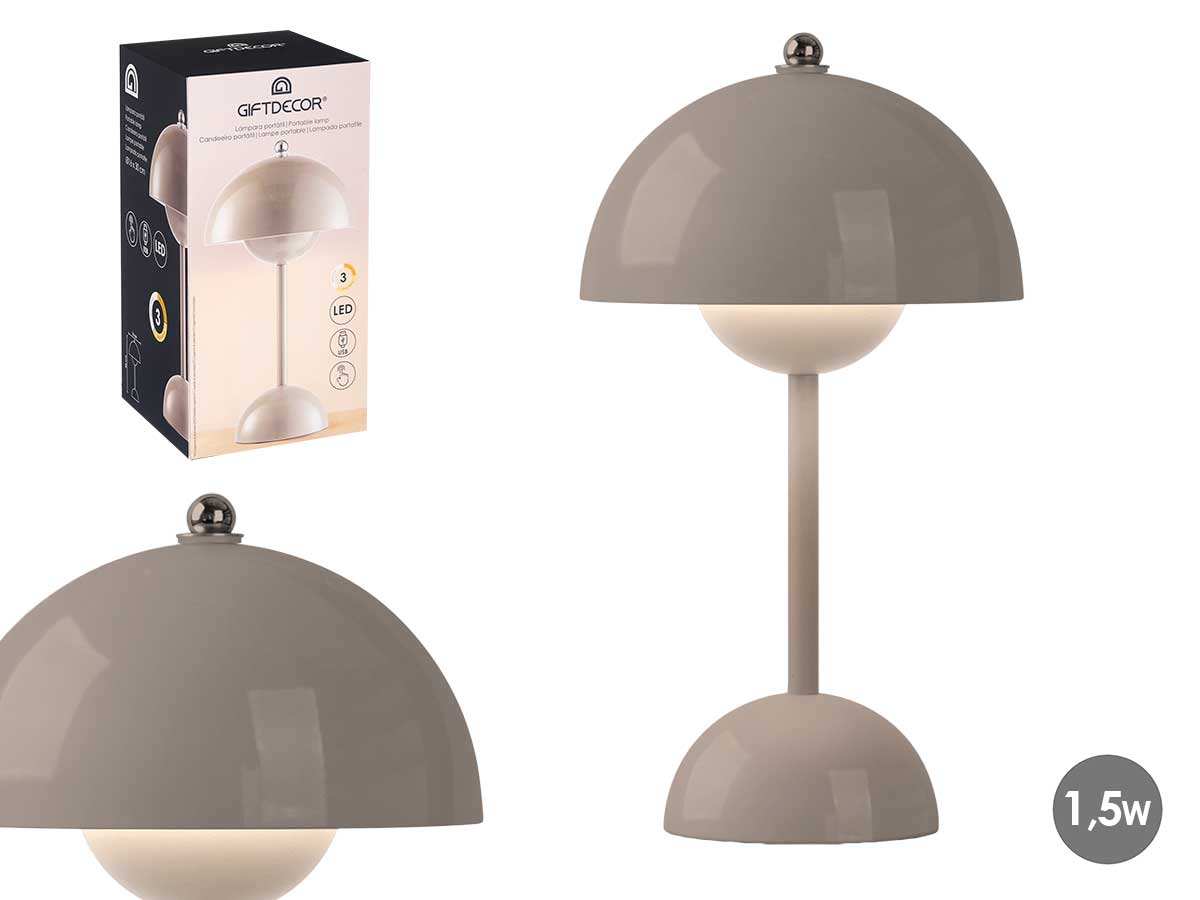 Lampara seta bola gris claro 1.5w