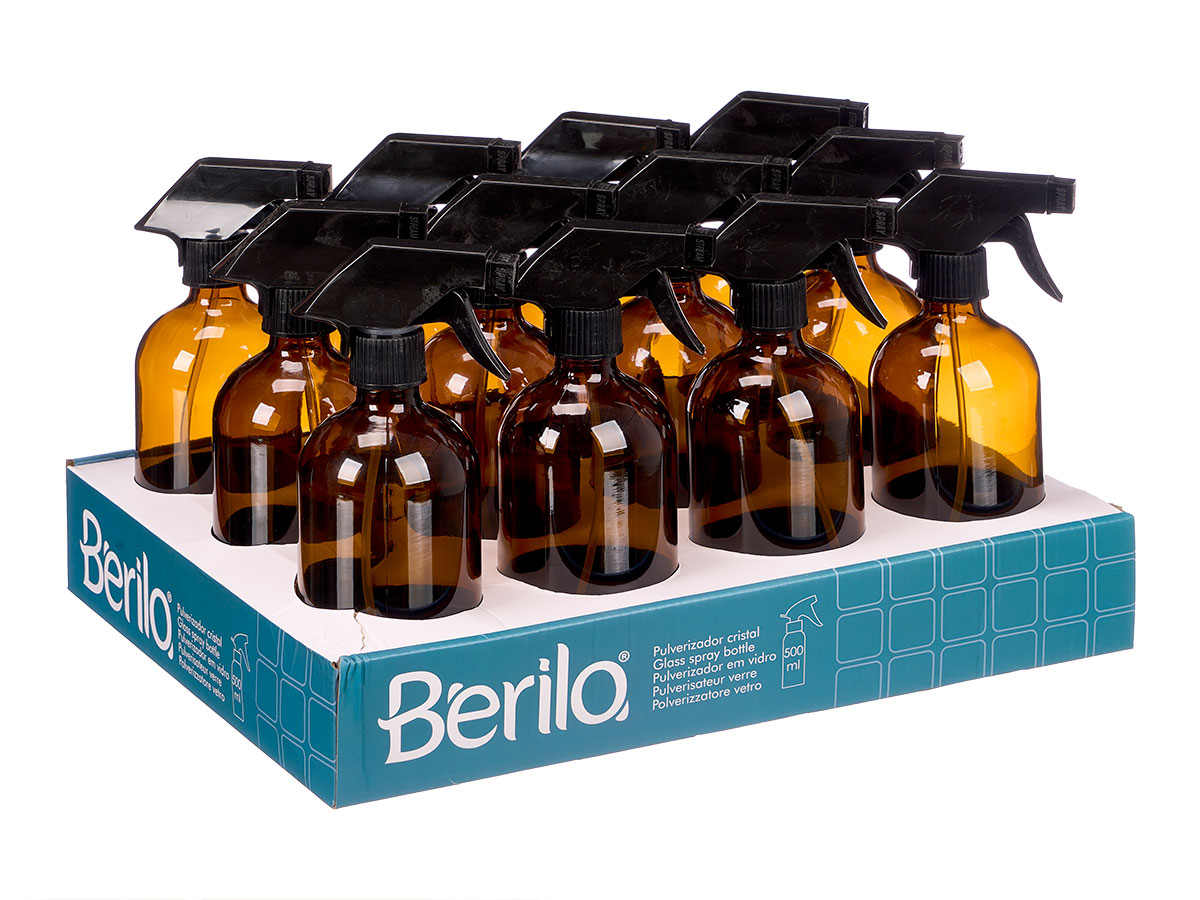 Pulverizador cristal redondo marron 500ml - Imagen 2
