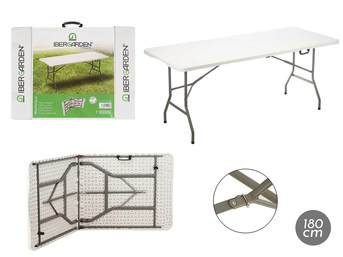 Mesa plegable resina 180cm