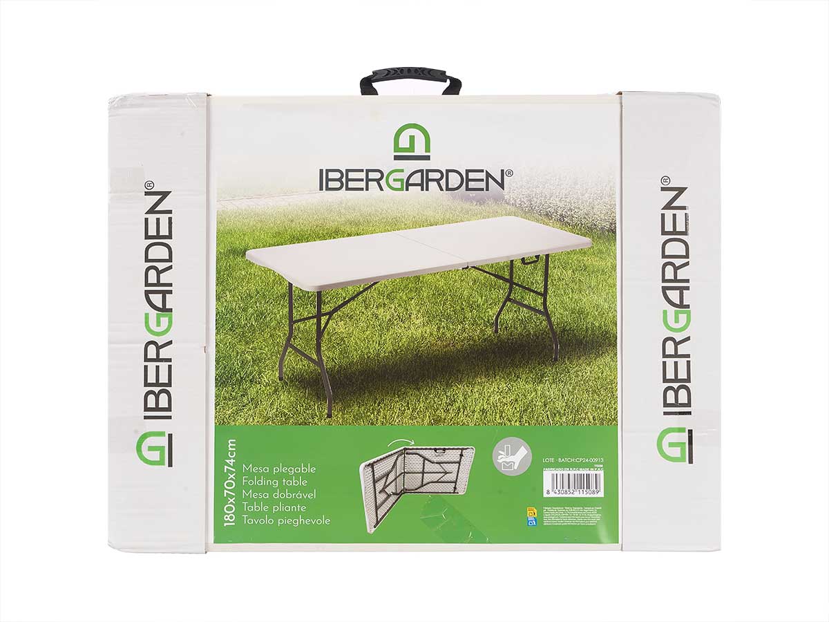 Mesa plegable resina 180cm - Imagen 2