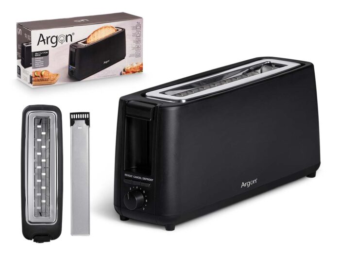 Tostadora simple larga negro mate 900w