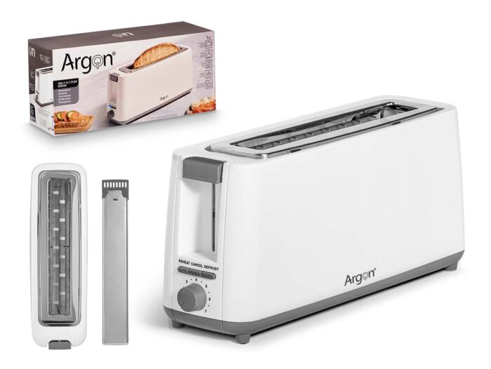 Tostadora simple larga blanco mate 900w