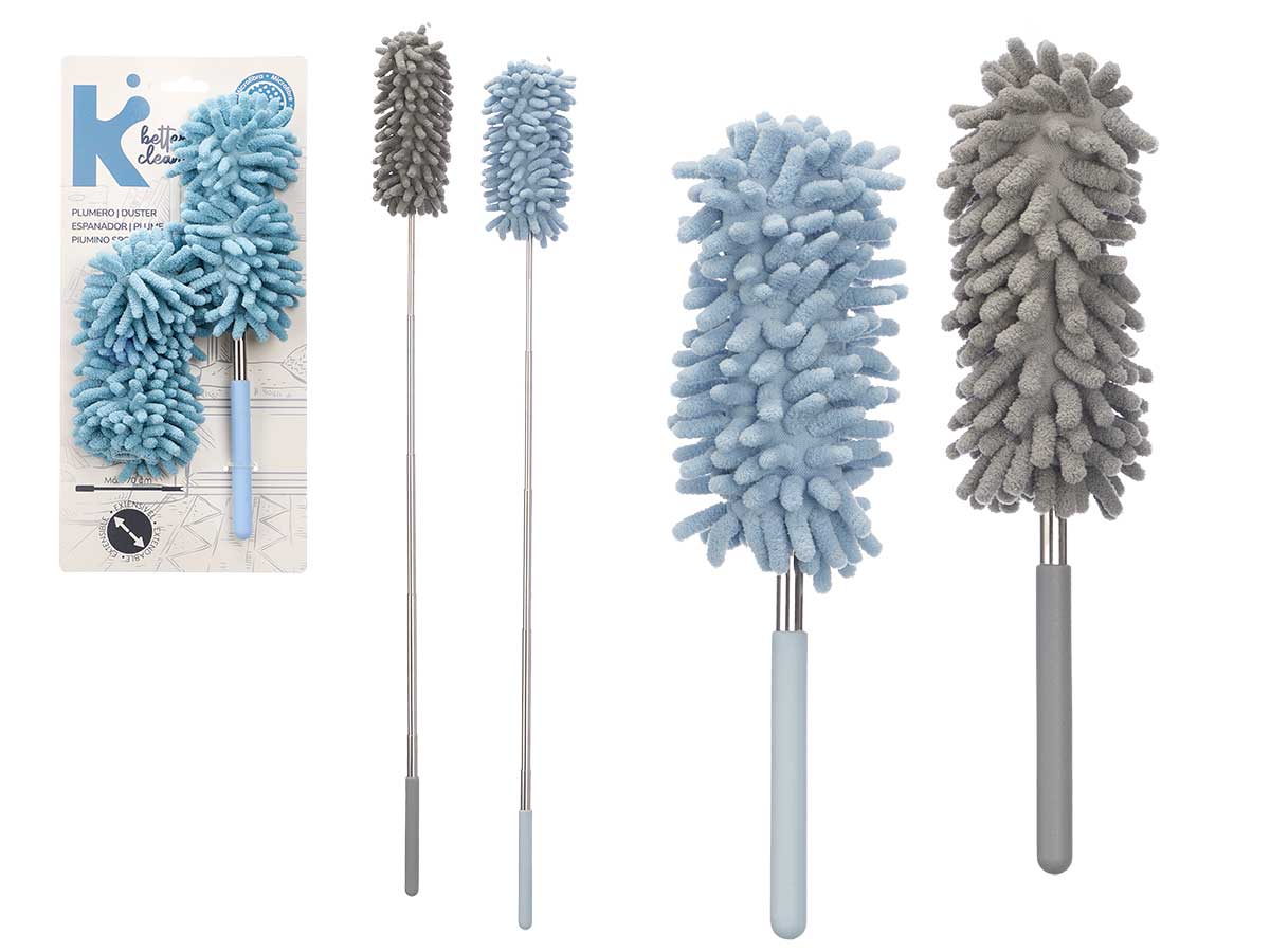 Plumero microfibra peq ext recambio surt azul gris