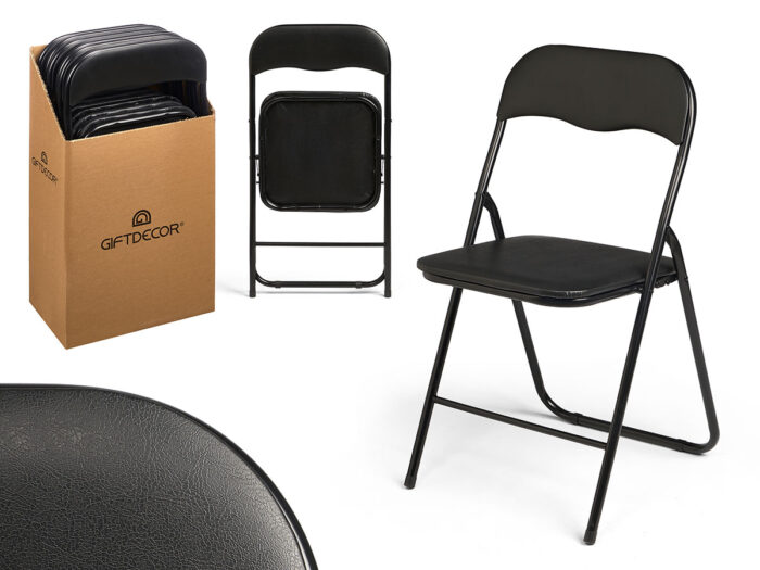Silla plegable negra