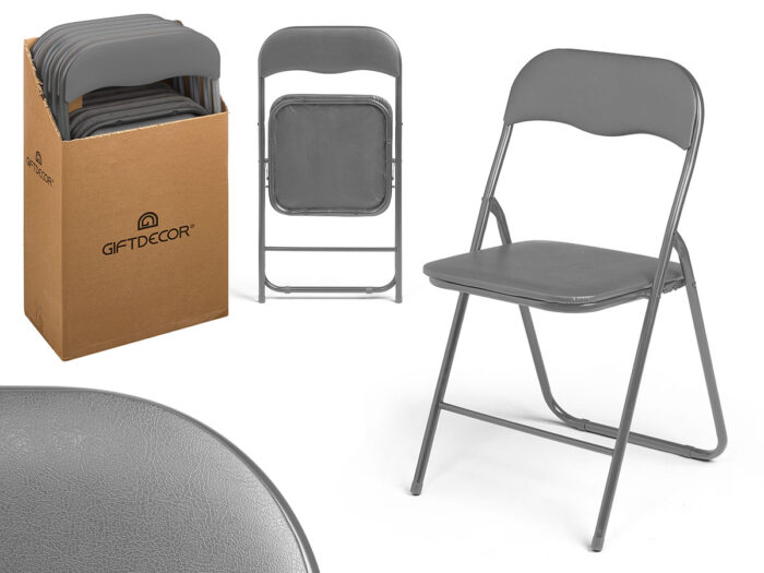Silla plegable gris