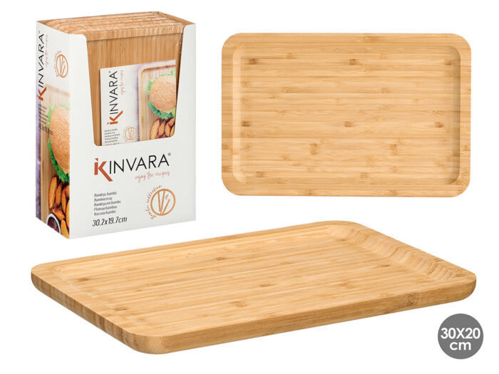 Bandeja rectangular bambu 30,2x19,7cm