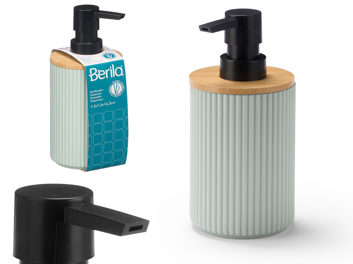 Dosificador rayas bambu menta