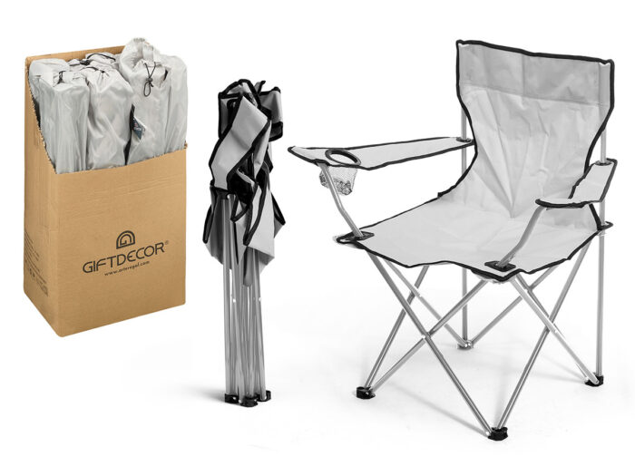 Silla plegable pescador gris