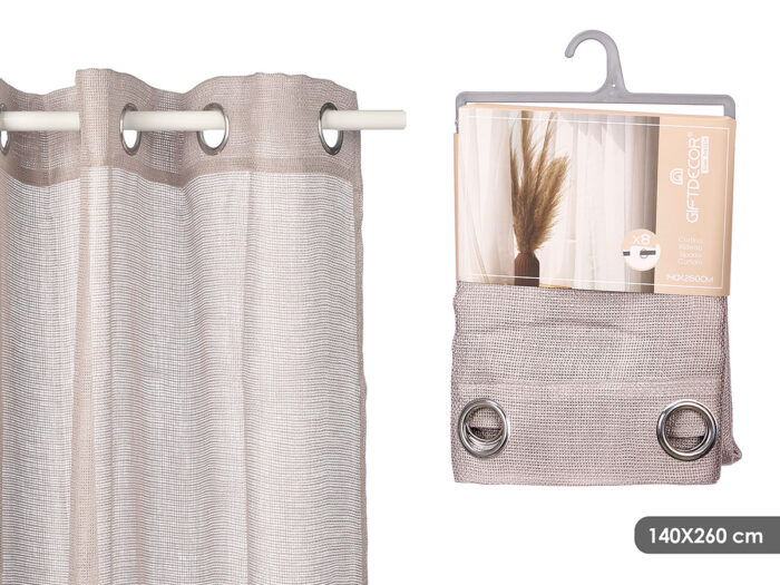 Cortina gris relieve
