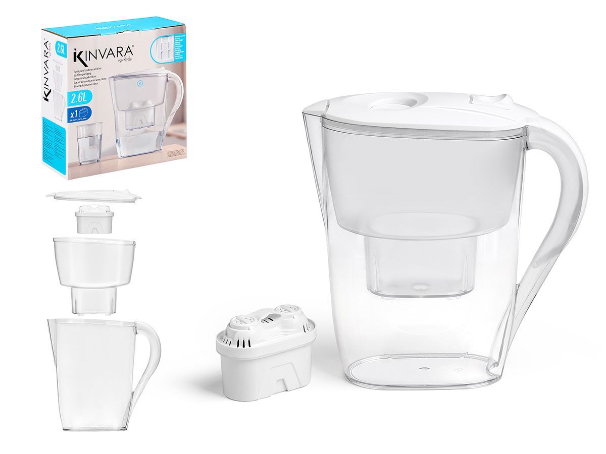 Jarra purificadora agua filtro 2,6l
