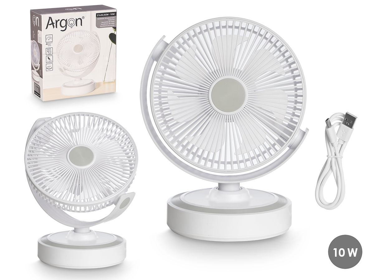 Ventilador sobremesa usb 10w blanco